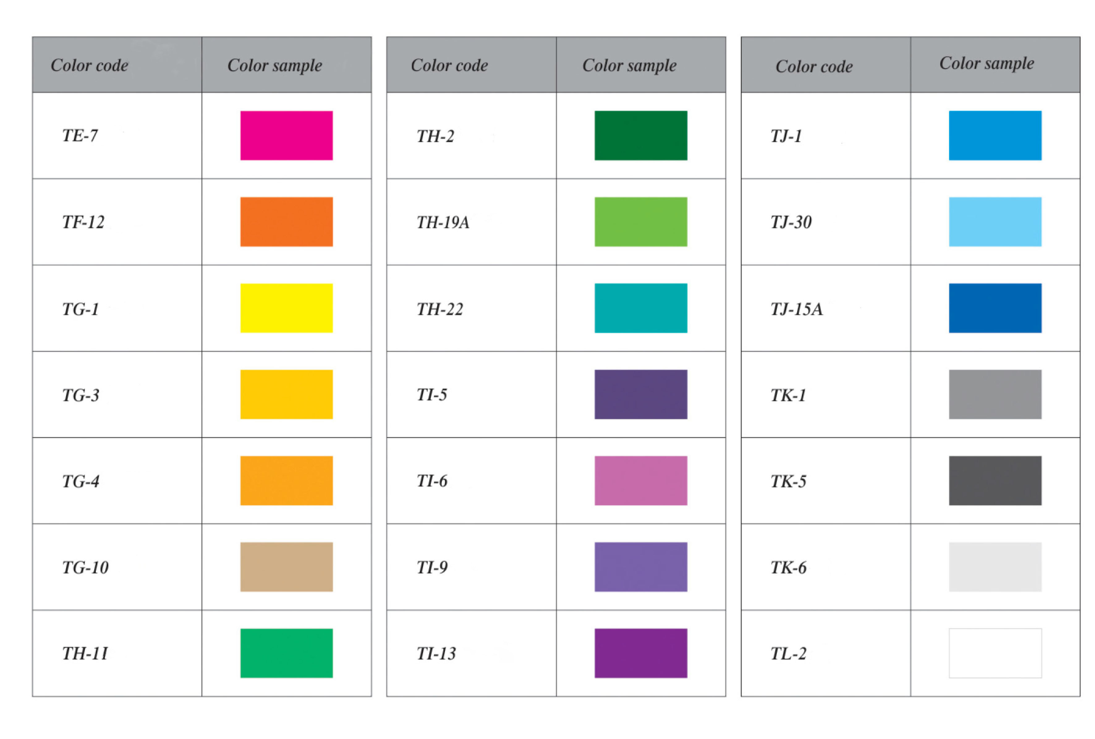 color code