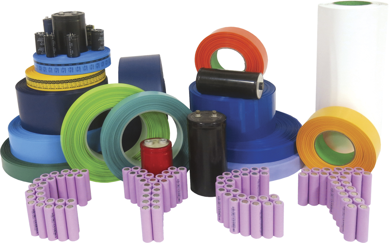 Eco-friendly PET heat shrink tube for lithium cylindrical cells and capacitors