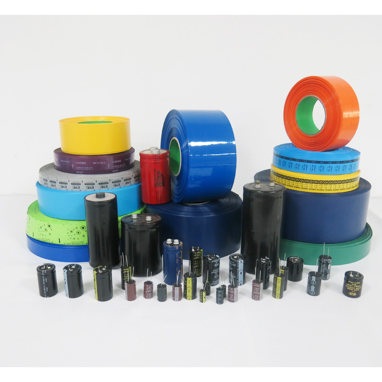 PET heat shrink sleeve for electrolytic capacitor protection