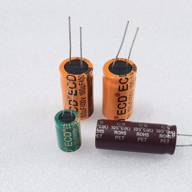 Radial electrolytic capacitors